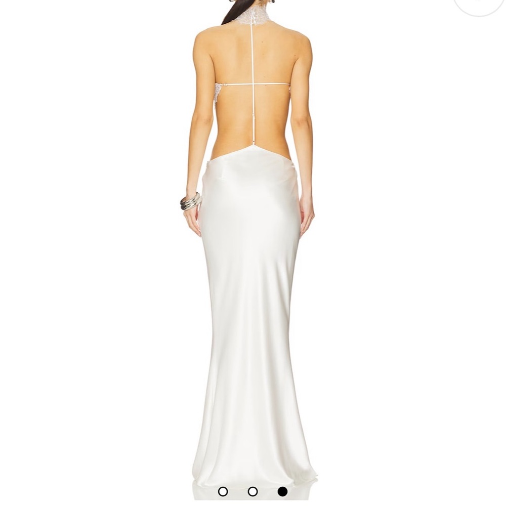 Retrofete Ivory Backless Lace Dress - Picture 3 of 3